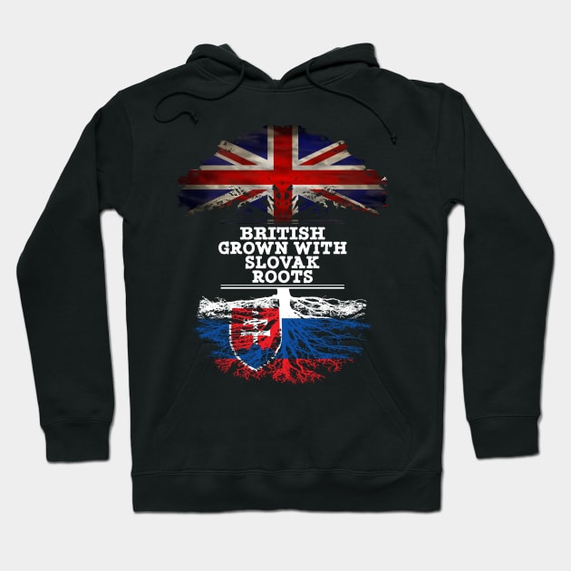 British Grown With Slovak Roots - Gift for Slovak With Roots From Slovakia Hoodie by Country Flags